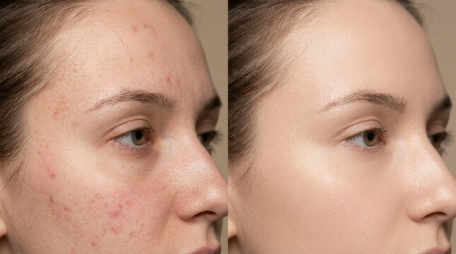 Before & After: Skin Transformation - Acne Treatment vs. Clear Complexion