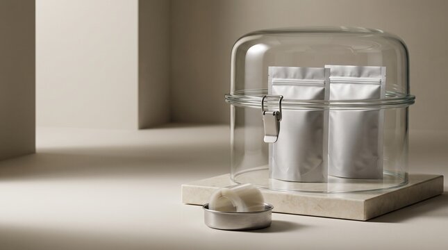 Barrier chamber measures pouch stability in storage
