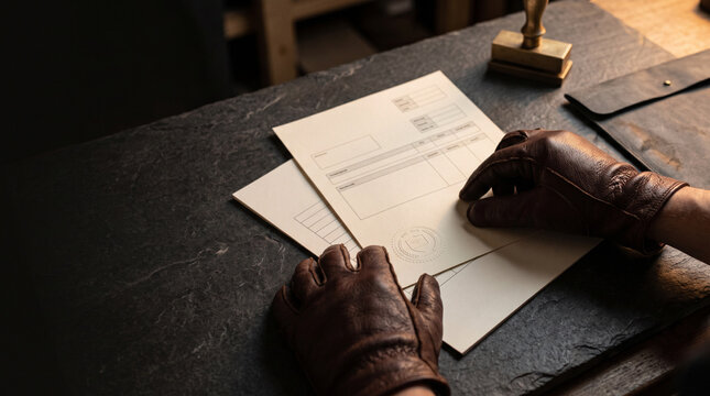 Hands compare physical records before payment approval