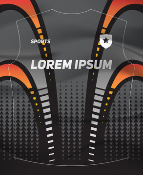 Dynamic Sports Jersey Template with Bold Geometric Shapes and Modern Athletic Style