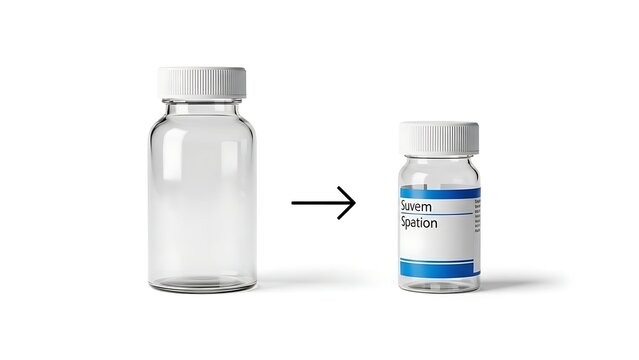 Transformation of an empty vial into a labeled medication vial