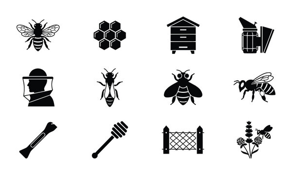 Bee Icons, Apiary Set