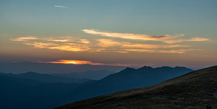 Tramonto sul tirreno dal comprensorio del Corno alle Scale