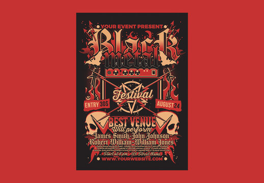 Black Metal Music Flyer