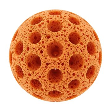 Orange Porous Sponge Texture with Large Holes