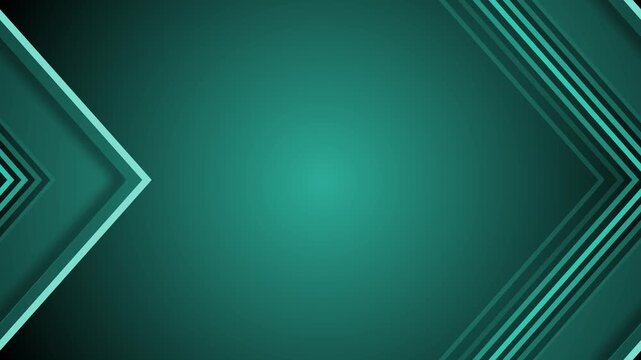 Abstract dark background with layered chevron arrow shapes and accent lines animation
