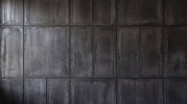 Dark Concrete Wall Panels Textured Background