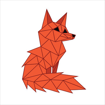 Geometric Fox Vector Illustration Modern Low Poly Animal Design