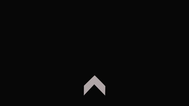 Up arrow animation on black background. Right- directional arrow loop animation .Animated arrow icon pointing up. with alpha channel. arrow isolated video footage. 
