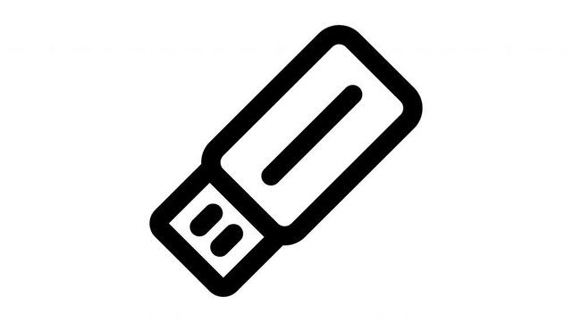 flashdisk animated Line Icons Premium 4K, Modern Minimal Outline Motion Graphics Collection