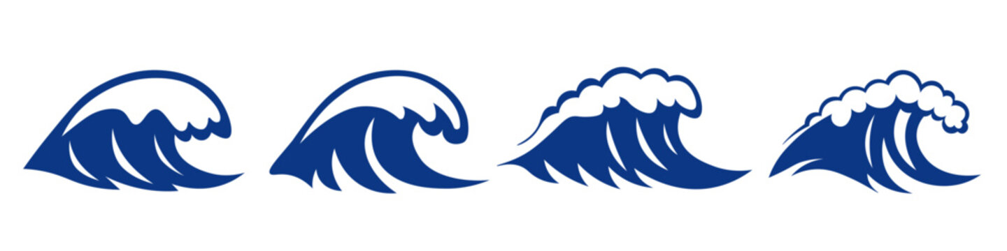 Wave logo. Ocean wave vector icon