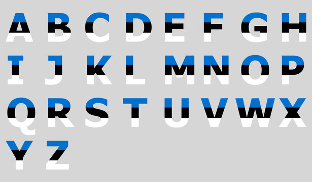 3D Flag of Estonia on a text background.