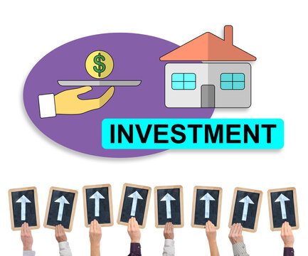 Investment concept on a whiteboard