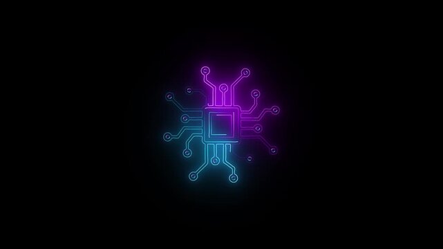 Futuristic circuit board Microchip CPU Processor Network motherboard cyber nans chip, processor, and semiconductor. tech mg. AI innovation concept. innovation future tech data, Ac big data lines dots