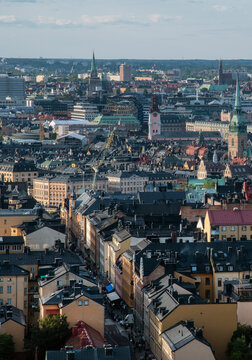 Aerial view of Stockholm City