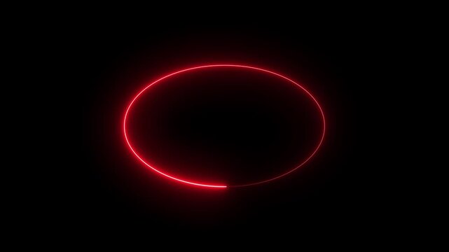 Glowing neon circle loading icon concept animation background 4k. glowing sphere loping circle