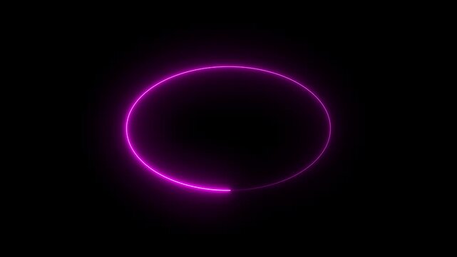 Glowing neon circle loading icon concept animation background 4k. glowing sphere loping circle