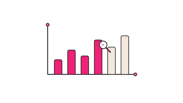 Business growth bar chart and line graph showing financial data analysis and rising market statistics on a white background