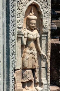 sculpture dans le complex d'Angkor, Siem reap, cambodge