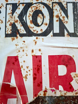 Torn and ripped street poster background, messy old paper texture