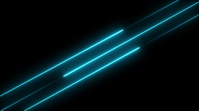 Abstract glowing rainbow colour neon lines motion background. Neon lights blinking lines moving animation. green and red neon line moving 