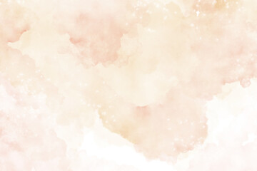 Obraz premium Soft peach beige watercolor texture background. Abstract minimal warm fluid paint wash backdrop for elegant vintage branding design.