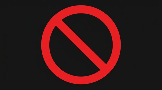 A red circle with a diagonal slash symbol meaning no entry for unauthorised persons.