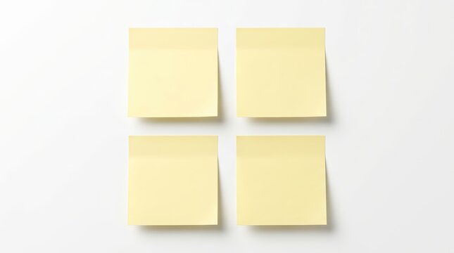 Blank yellow sticky notes for office and school memo tasks.