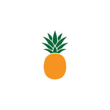 Minimalist pineapple icon illustration isolated on white background
