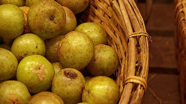Indian Gooseberry or Amla in market.