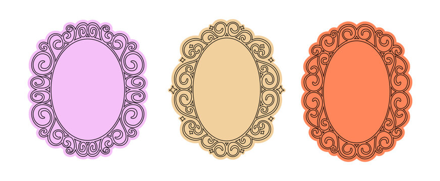 Festive ornamental vector frame with elegant hand-drawn flourishes and winter decorative elements. Perfect for Christmas and New Year greeting cards
