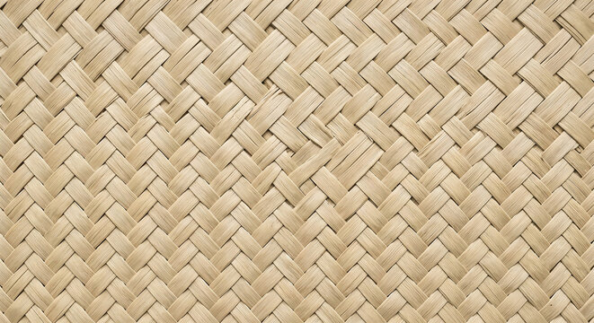 Uninterrupted Texture of Densely Interwoven Dried Tropical Palm Fronds