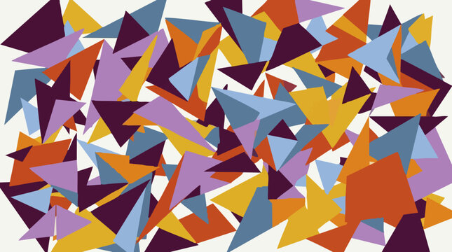 Abstract geometric background with colorful overlapping triangles pattern