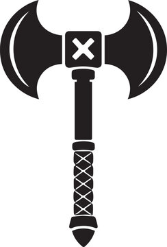 Double Headed Battle Axe Vector Icon