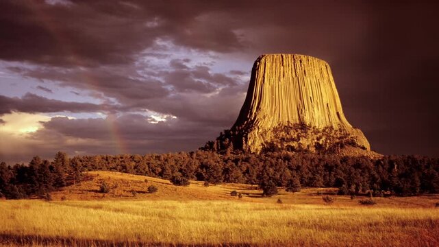 Devil's Tower in Wyoming, USA 