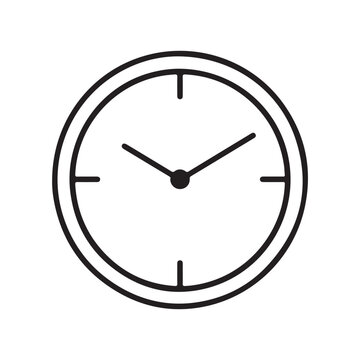 Simple analog clock face with minimalist design for timekeeping or decorative use.