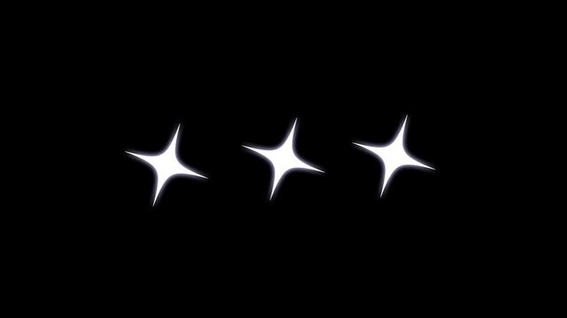 GlitterShimmering light sparkling stars Shine animation. twinkle stars twinkle star glitter sparkle, stars,  vector doodle sparkle shining twinkle effect on black screen back.ground. 4k video