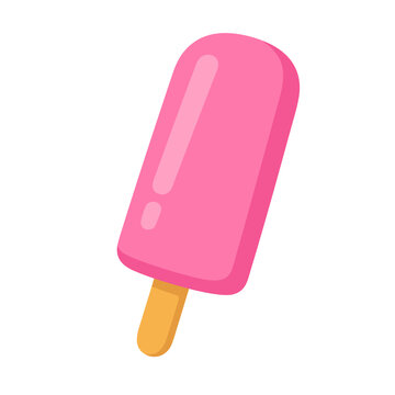 pink popsicle vector illustration