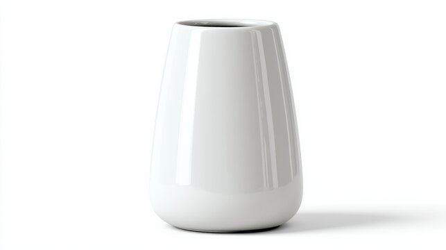 Modern Minimalist White Glossy Desktop Air Purifier Isolated On A Pure White Background Studio Shot