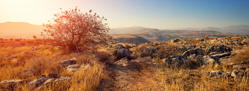 Arbel cliff. Galilee, Israel