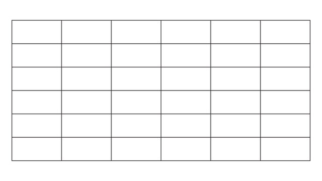 Grid of thin black rectangular outlines forming a structured table layout with table structure rectangle grid black lines wireframe design geometric pattern box chart architectural grid