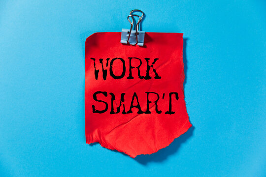 WORK SMART text on paper