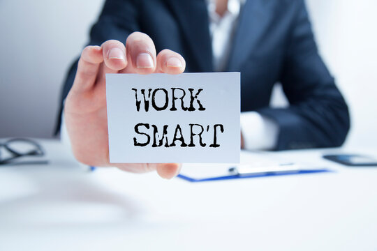 WORK SMART text on paper