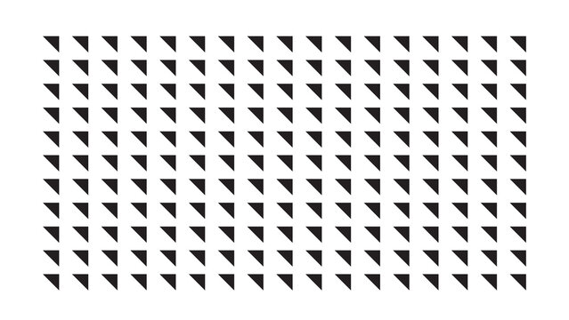 Dense pattern of small black right angle triangles forming a repeating geometric texture with triangle pattern abstract design graphic background monochrome pattern minimalist art abstract