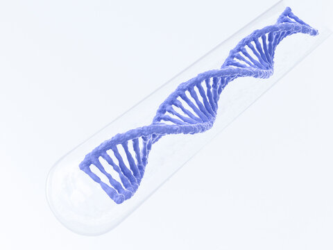 DNA in test tube, illustration