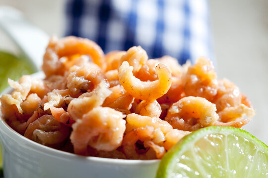 Bowl of North sea shrimps