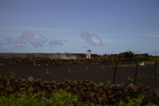 Foto en las carreteras de Lanzarote