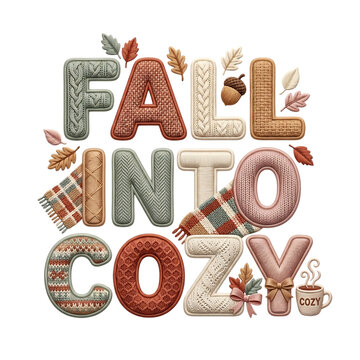 Cozy Autumn Fall Typography Collection with Pumpkin, Sweater Weather and Seasonal Hand Lettering Designs