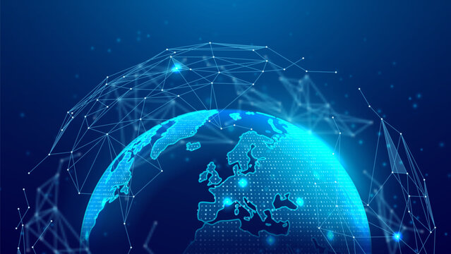 Futuristic digital globe of Earth
