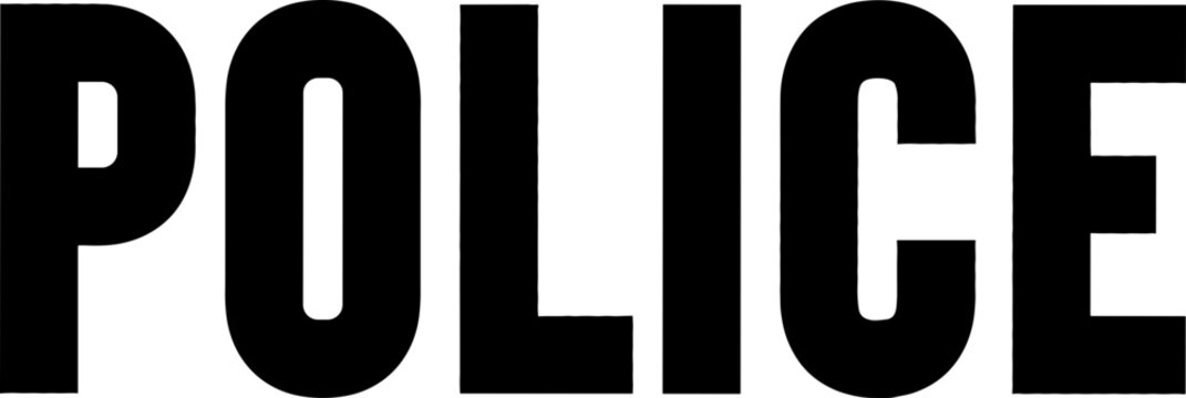 Bold Police Text Typography Vector svg